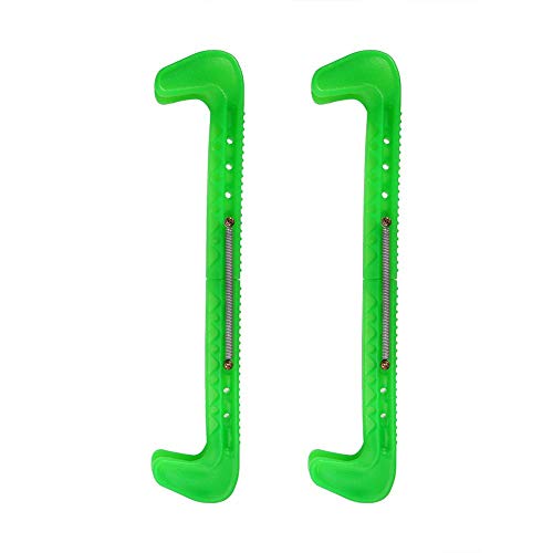 Skate Blade Guards 1 par 3 Colores de plástico Universal Hockey Sobre Hielo Skate Blade Guards Cubre para Patines de Hielo(Verde)