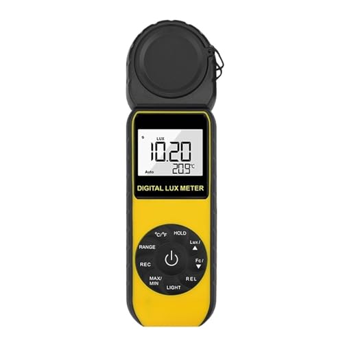Luxmetro Digitale Illuminamento Misura 0,01~400.000 Lux Temp Con Tester Della Luce Del Sensore Ruotato Di 270º