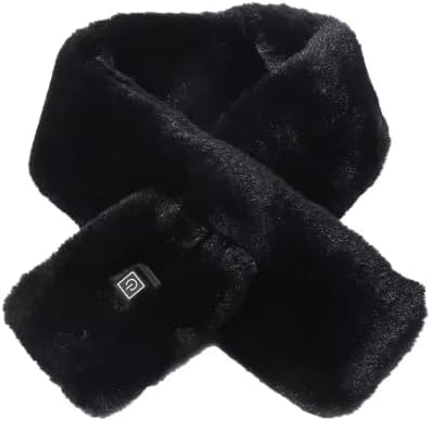 Plush Faux Fur Winter Scarf, Black, Soft Neck Warmer, Cold Weather Accessory