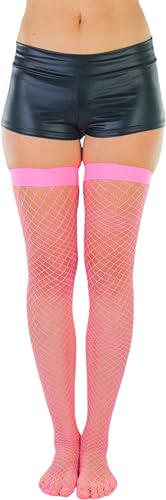 Image of ToBeInStyle Women's Vibrant Large Net Fishnet Thigh High Elastic Nylon Novelty Stockings