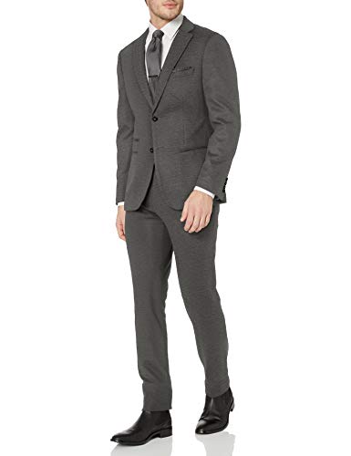 Calvin Klein Mens Heathered Knit Formal Tuxedo medgry 46/Unfinished
