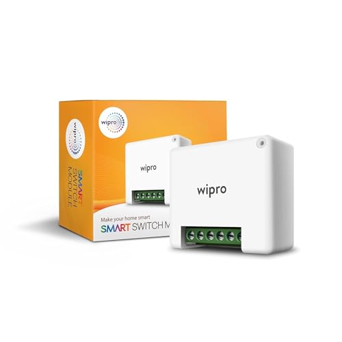 Image of Wipro Smart Switch Module, 1 Switch Control Compatible with Alexa & Google Home (Pack of 1,White)
