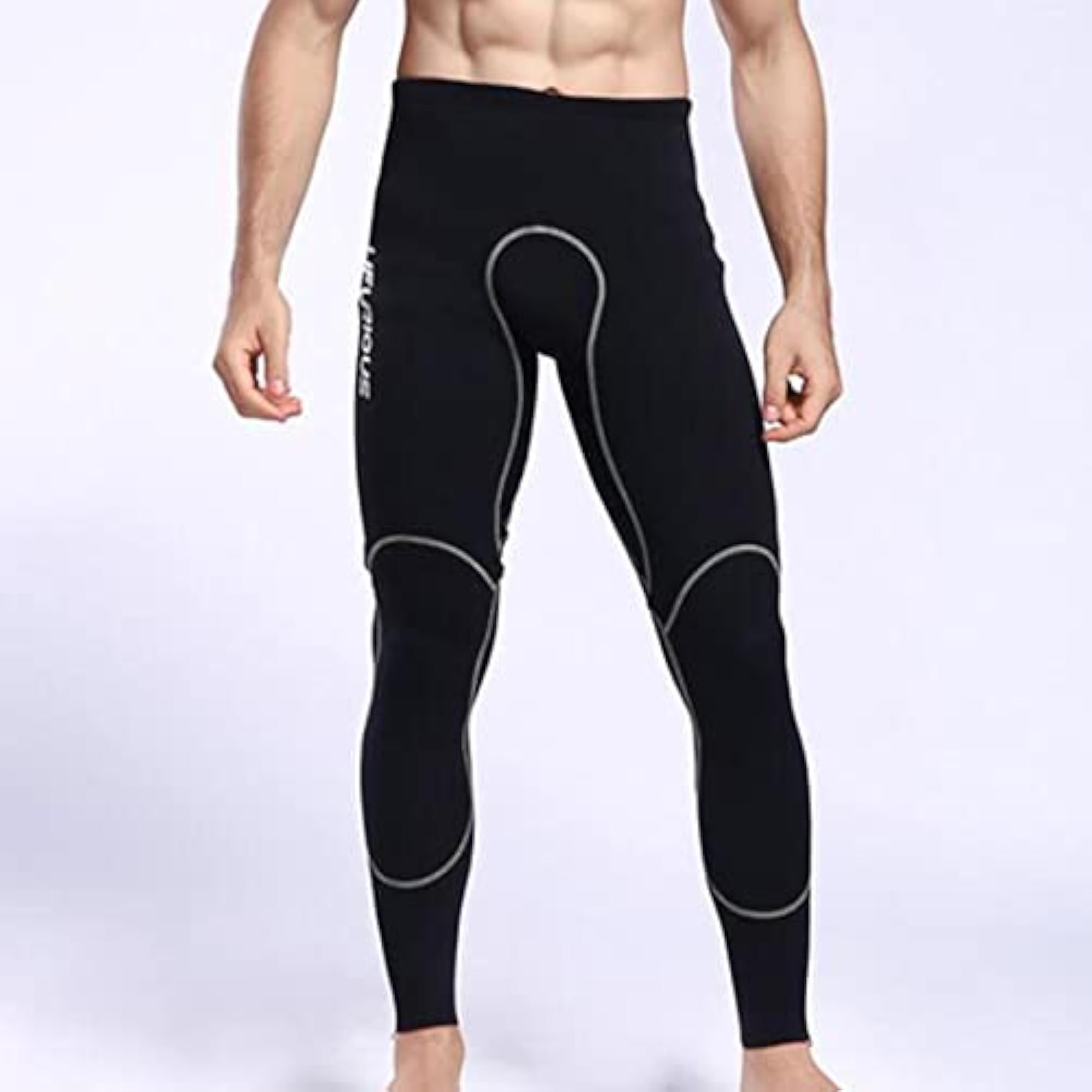 Men's Neoprene Wetsuit Pants for Surfing, Black