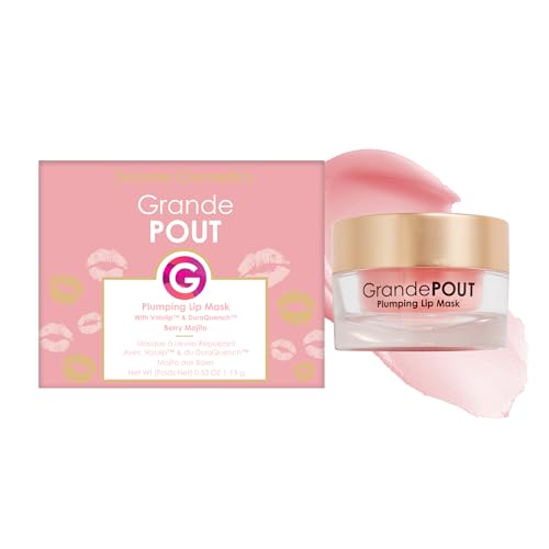 Grande Cosmetics GrandePOUT Plumping Lip Mask - for Hydrated Fuller-Looking Lips - Berry Mojito (0.53 oz)