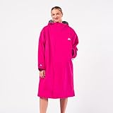 onesnug Unisex Outdoor Changing Robe Long Sleeve Coat Windproof & Waterproof Robe with Hood For Beach Wild Swimming Surfing & Walking Oversized Quick Dry (S-M, Pink) - Image 5