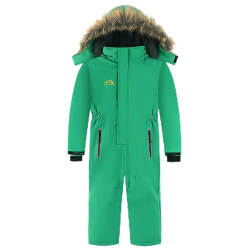 Image of AFILOK Kid's Winter Overalls Ski Suits Boy's and Girl's Waterproof Snowboard Jumpsuits One Piece Snowsuit Jackets Coats