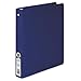 Accohide Poly Round Ring Binder, 35-Pt. Cover, 1" Cap, Dark Blue