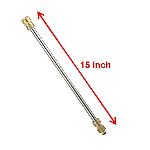 RIDGE WASHER Compatible Pressure Washer Spray Wand, Replacement for Ryobi, Powerclean, Power Stroke, Stainless Steel, 15 Inch