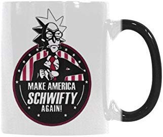 R&H Make America Schwifty Again Coffee Mug - Funny Quote Mug Morphing Changing Color Heat Reveal Coffee Tea Cup (11oz)