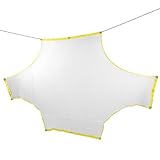 DAUERHAFT con 10 x Hebilla de Cuerda Negra, Pelota de fútbol, ​​Red de Rebote para Tiro, Red de Entrenamiento, Muy Firme para Tiro de Corto y Largo Alcance(5-a-Side Goal Cloth)