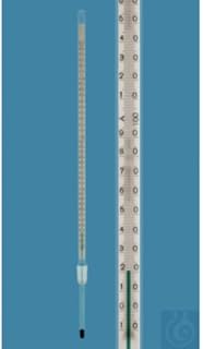 Amarell® Termometro con NS 14, -10+360:1°C, riempimento verde, profondità di immersione 77 mm