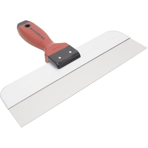 Espátula de superficie estrecha de Marshalltown con mango DuraSoft de acero inoxidable, herramienta para yeseros y pintores, tamaño de la espátula: 305x57 mm