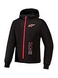 Alpinestars Radium Tech Hoodie Men's, Motorcycle Riding, Urban 3L Shell Construction, Nucleon Flex Plus Armor, Windproof - M, Black/Bright Red