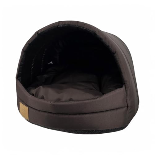 ODOLPLUSZ Hundehütte Hundehöhle Exklusives Haus Hund oder Katze | 2 Größen Komfortabel und Waschbar (Braun, M)