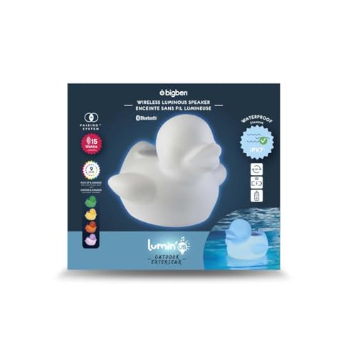 Bigben Sound BTLSDUCK Enceinte sans Fil Portable Canard 15 W Port USB Jack 3,5 mm Bluetooth Étanche Blanc