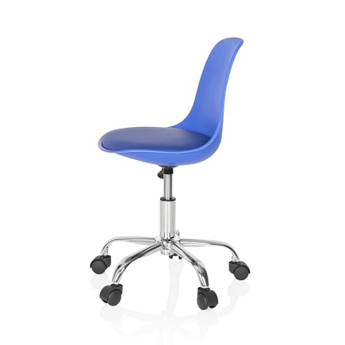 hjh OFFICE 742017 Silla Giratoria para Niños Fancy II Piel sintética Azul, Sillas de Escritorio Infantiles, Ajustable en Altura, Silla Juvenil - imagen 7