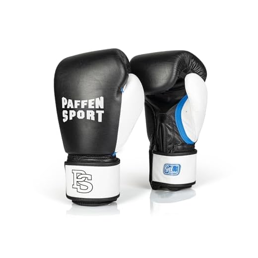 Paffen Sport Gel Boxhandschuhe für das Training; schwarz/weiß/Aqua; 12UZ