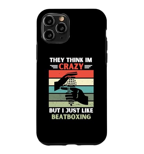 ���B���e�[�W They Think Im Crazy But I Just Like Beatboxing Lover �X�}�z�P�[�X iPhone 11 Pro �p