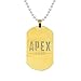 Produktbild guodong Heißes FPS-Spiel Apex Legends Halskette Mode Edelstahl Hundemarke Form Logo Gravierte Anhänger Halsketten Geschenk Souvenirs Schmuck