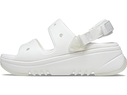 Image of Crocs Classic Hiker Xscape Unisex Platform Sandals - Chunky Platform - Webbed Backstrap - Two-strap Upper White Men's 12, Women's 14 Medium
