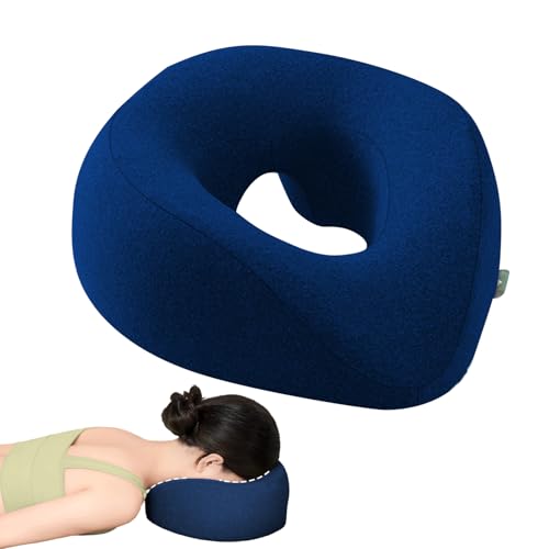 Almohada boca abajo | Soporte ergonómico transpirable para reposacabezas – Almohada boca abajo para masaje | para dormir de lado piercing de oreja después de recuperación BBL siesta mesa de escritorio