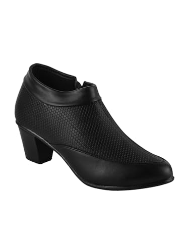 Image of TRYME and Stylish Stunning Block Heel Extra Cushion Inner Sole Boots with Zip Look for Womens and Girls