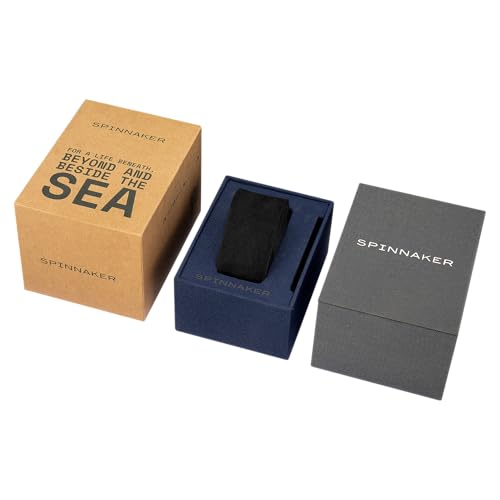 Image of Spinnaker Men's 42mm Hull Chronograph Watch with Leather Strap SP-5068