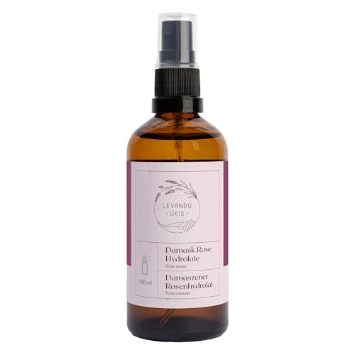 Agua De Rosas Facial 100ml – Tónico Natural Hidratante Para Piel Madura Y Sensible, Hidrolato Puro De Rosas Damascenas - Levandu Ukis