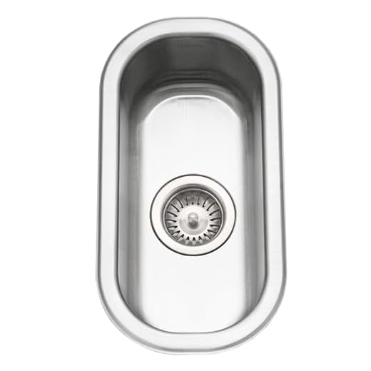 Houzer CS-1105-1 Club Series Undermount Stainless Steel Compact Bar/Prep Sink