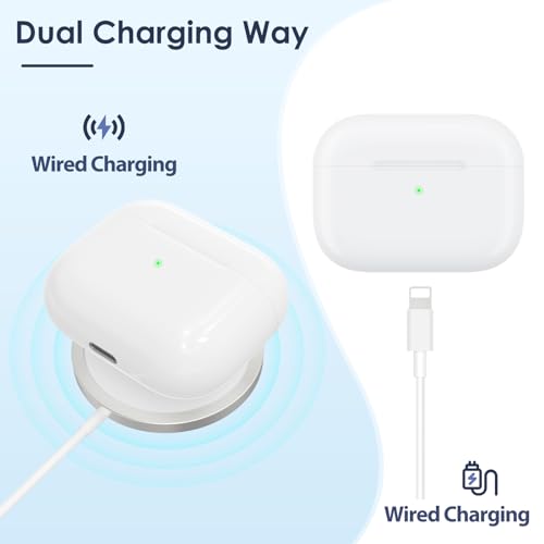 Replacement Wireless Charging Case for AirPods 3rd Generation, Bluetooth Pairing Sync Button, Compatible with AirPod 3 (Not Pro 3), Supports Wireless and Wired Charging, Charging Case Only ( L-Port) by Huunad - Image 6