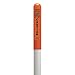 Utility Round Dome Marker, 66"H Wht Pole, Orange Top 42"Reveal, Caution FiberOpticCableBuriedBelow, BDC