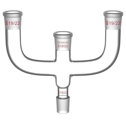 Adaptateur Claisen 4 voies en verre borosilicate stonylab aux joints rôdés 19/22 haute précision