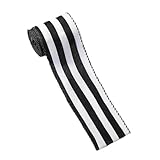 ribbon vector black white png Sturdy Crafting Must-Have: The wide width and manageable wired edges of this black and white ribbon simplify the process of creating elegant festive decorations, making it ideal for DIY enthusiasts working on holiday-themed crafts or celebratory home embellishments