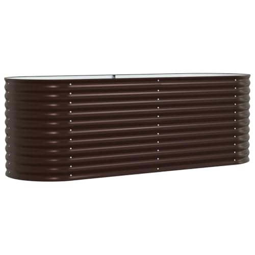 Jardinière surélevée en acier pour aménager une terrasse moderne