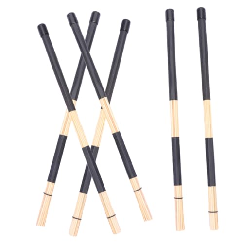 Totority - Baquetas de bambú para percusión, 3 pares, diseño ligero, longitud ajustable y agarre antideslizante, para principiantes e intermedios miniatura 6