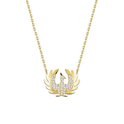Collier Phoenix pour Femme en Argent Sterling Ensemble Pendentifs d'Exception