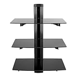 az media tv hannover Glasregal für Multimediageräte: Perfekt für DVD-& Bluray-Player, Videorekorder, Digitale Satellitenempfänger, HIFI-Anlage