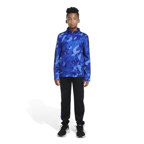 adidas Boys' Little Tricot Jacket & Pant Clothing Set, Semi Lucid Blue Camo, X-Large3