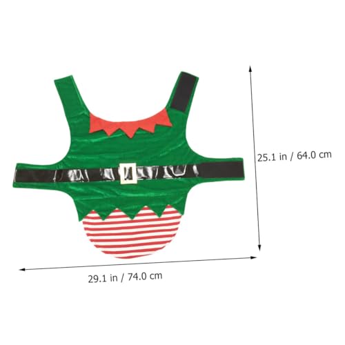 Disfraz de Duende para Perro XL, Abrigo Navideño Verde miniatura 2
