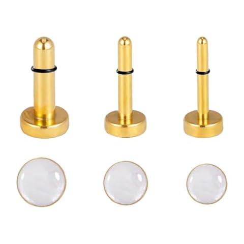 Atomhole Shell Opal Ear Gauges Stretching Kit Ear Expander Plugs Short Taper Expander Solid Tunnels Body Piercing Jewelry Set Cover