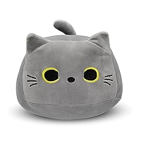 Pochita 3D Fat Black Cat Plush Pillow - 15.7" Stuffed Animal Toy, Kawaii Lumbar Cushion, Decorative Plushie - View #7