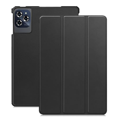 Hülle für DOOGEE U11/U11 Pro Android 15 Tablet 11 Zoll, Dreifach Falt Klapp Magnetisches Schutzhülle mit Standfunktion, Auto Wachen/Schlafen Ultradünne PC Hard Schale (Schwarz,1:1)