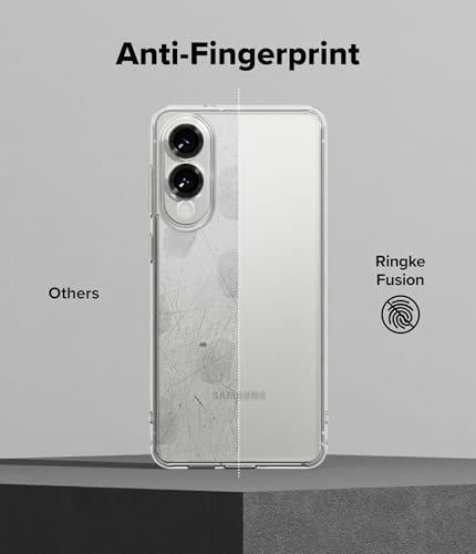 Image of Ringke Fusion Matte Compatible with Samsung Galaxy S25 Edge Case Cover Anti Fingerprint Hard Back Soft Flexible TPU Bumper Scratch Resistant Natural Form S25 Edge Back Cover - Matte Clear