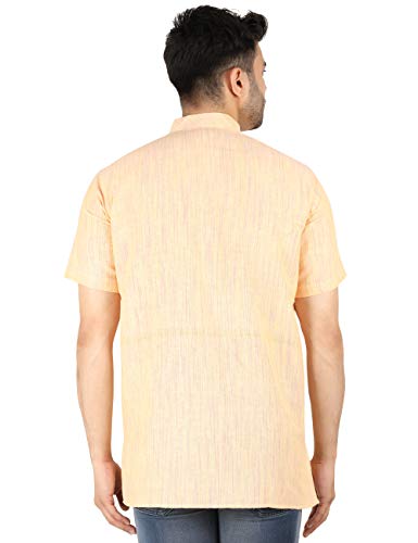 Image of LATEST CHIKAN Men's Cotton Regular Casual Strped Short Kurta Half Sleeves - (SK-LJ.DS.AS)