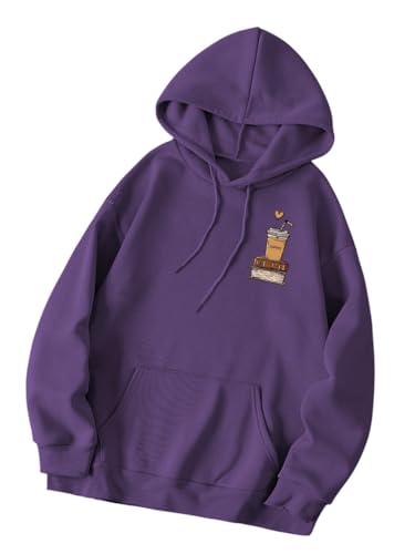 Image of inchGLASGO Trendy Girl's & Women's Printed Hoodie - Aesthetic Winter wear for Women |Oversized Casual Streetwear | Coffee Lovers Sweatshirt inch