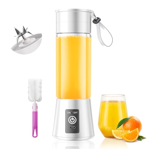 Image of 2026 New Portable Smoothies Blender - 13 Oz Personal Blender Cordless | Small Blender with 6 Blades & 380ML Cup BPA Free, High Blending Speed Suit for Making Fresh Juice in Travel Sports