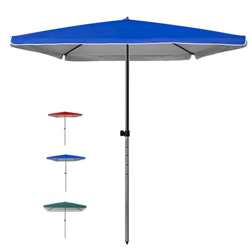 Parasol de table de jardin carré 2x2m manivelle terrasse balcon piscine