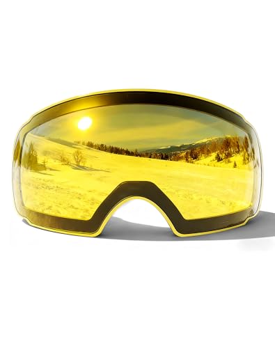 Innerking® Ski Goggles Snow Goggles Replacement Lenses for Adult Men Women Youth - Yellow