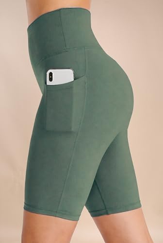 Image of High Waist Sports Activewear Shorts for Women and Girls Ideal for Gym and Yoga or Cycling with Side Pocket, Stretchable, Flexible, Slim Fit
