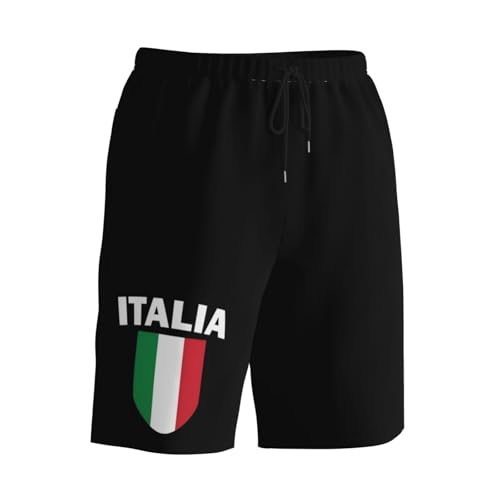 Italian Flag Italy Love Italia Men's Quick-Dry Board Shorts 7" - Swim Trunks Summer Hawaii Beach2